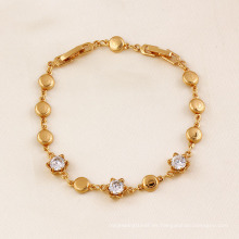 71744 joyas Xuping diseños pulsera de oro 18k con circón para mujer